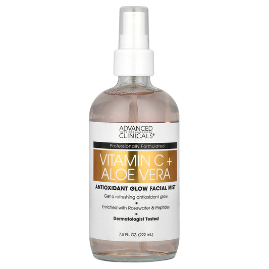 Advanced Clinicals, Vitamin C + Aloe Vera, Antioxidant Glow Facial Mist, 7.5 fl oz (222 ml)