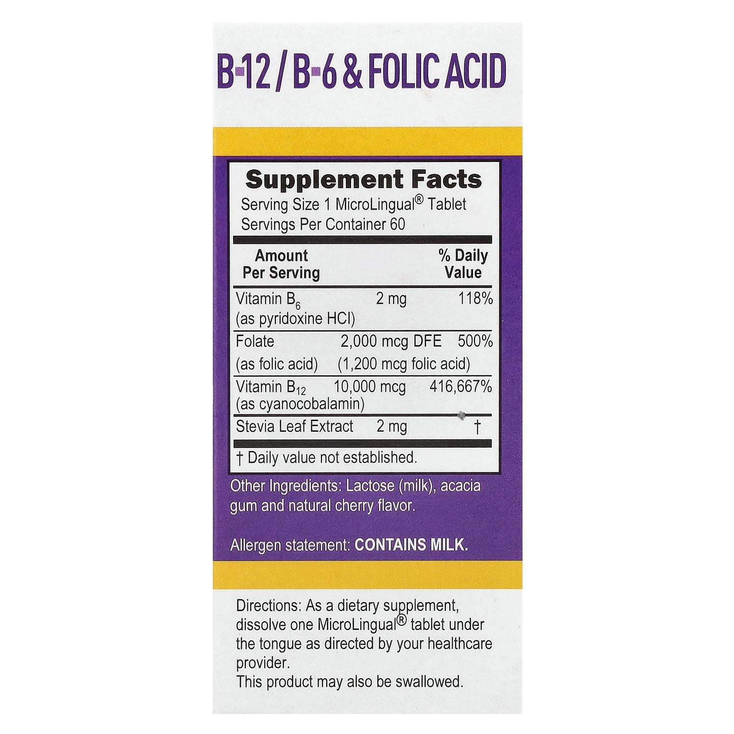Superior Source, B-12, B-6 & Folic Acid, 60 MicroLingual® Instant Dissolve Tablets