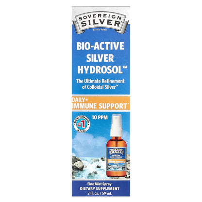 Sovereign Silver, Bio-Active Silver Hydrosol™, Fine Mist Spray, 10 PPM, 2 fl oz (59 ml)