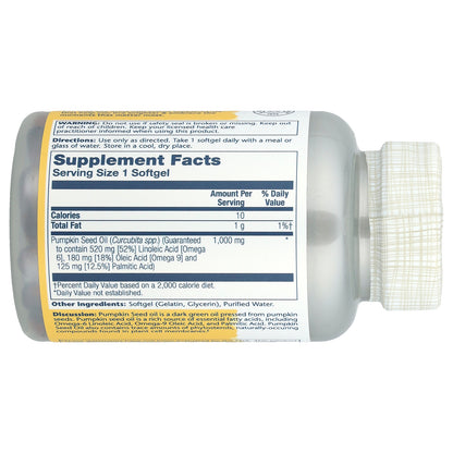 Solaray, Pumpkin Seed Oil, 1,000 mg, 90 Softgels