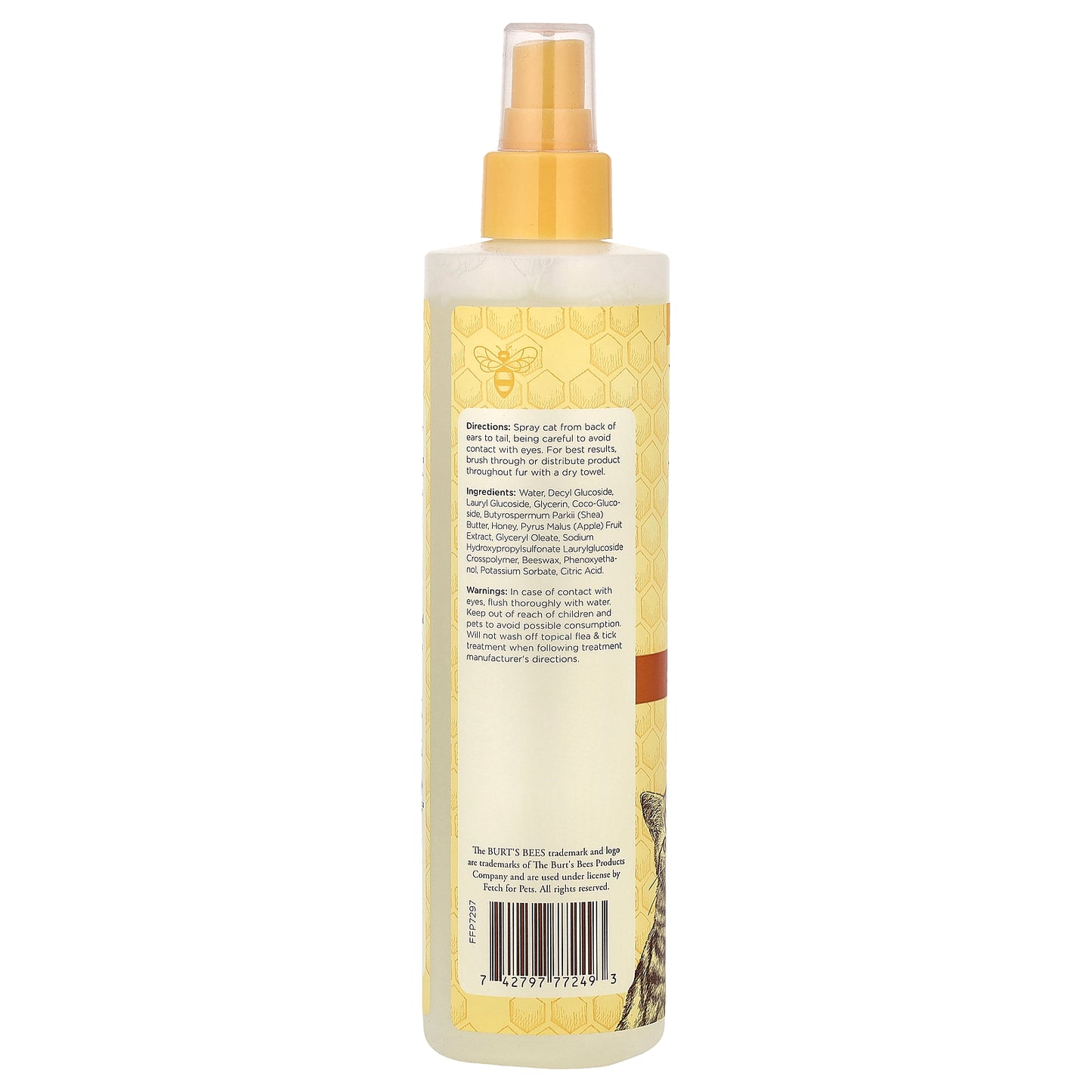 Burt's Bees, Waterless Shampoo with Shea Butter and Honey, For Cats, 10 fl oz (296 ml)