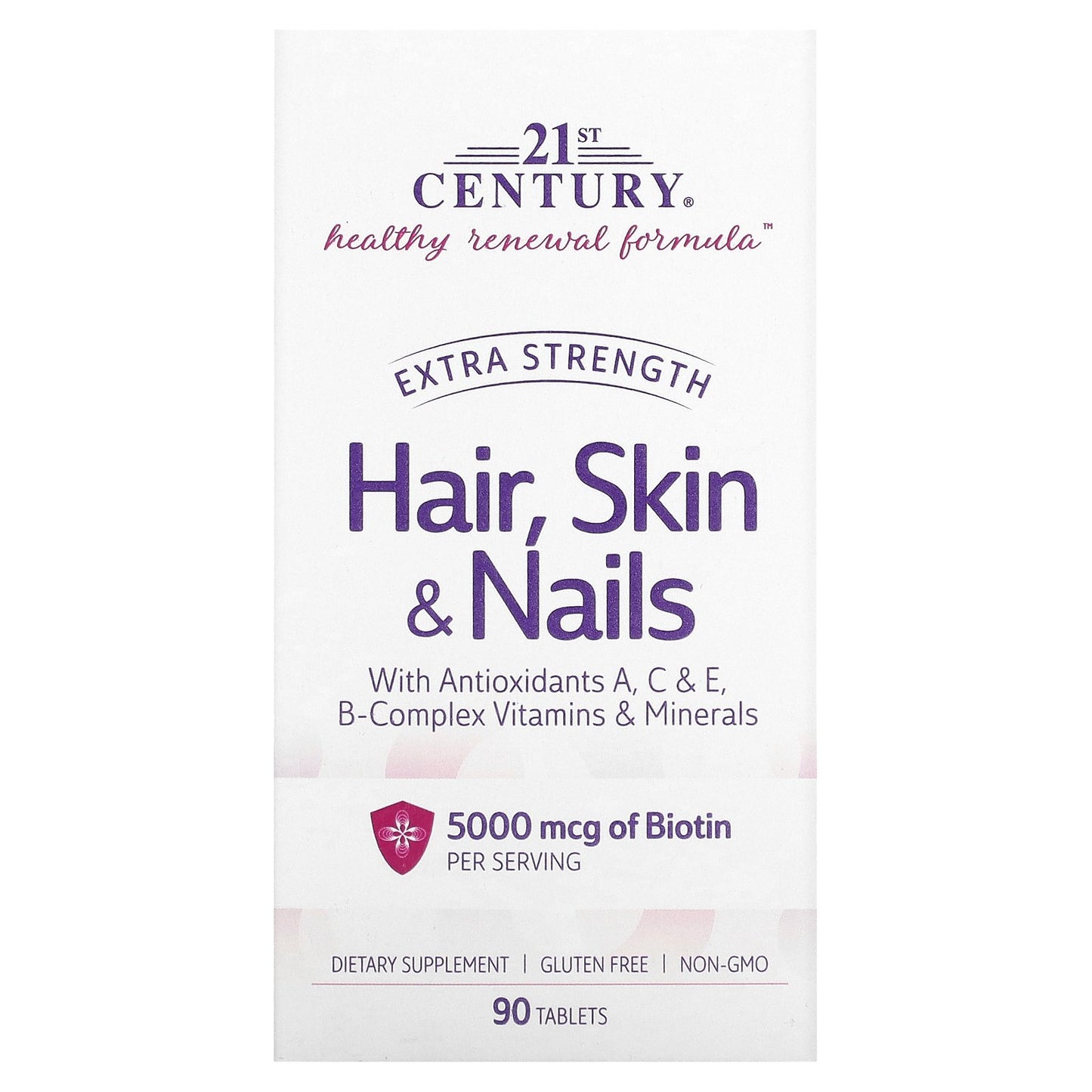 21st Century, Extra Strength Hair, Skin & Nails, 90 Tablets