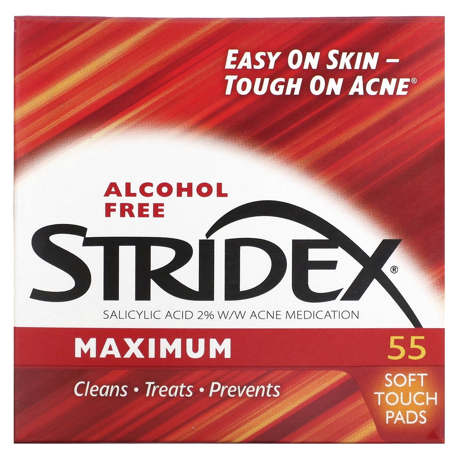 Stridex, Maximum, Alcohol Free, 55 Soft Touch Pads