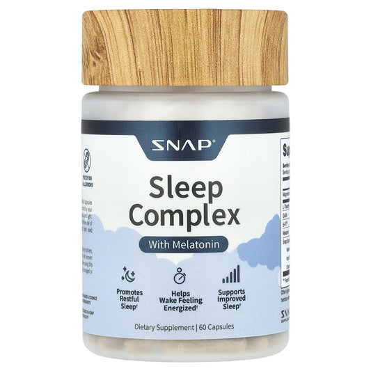 Snap Supplements, Sleep Complex with Melatonin, 60 Capsules