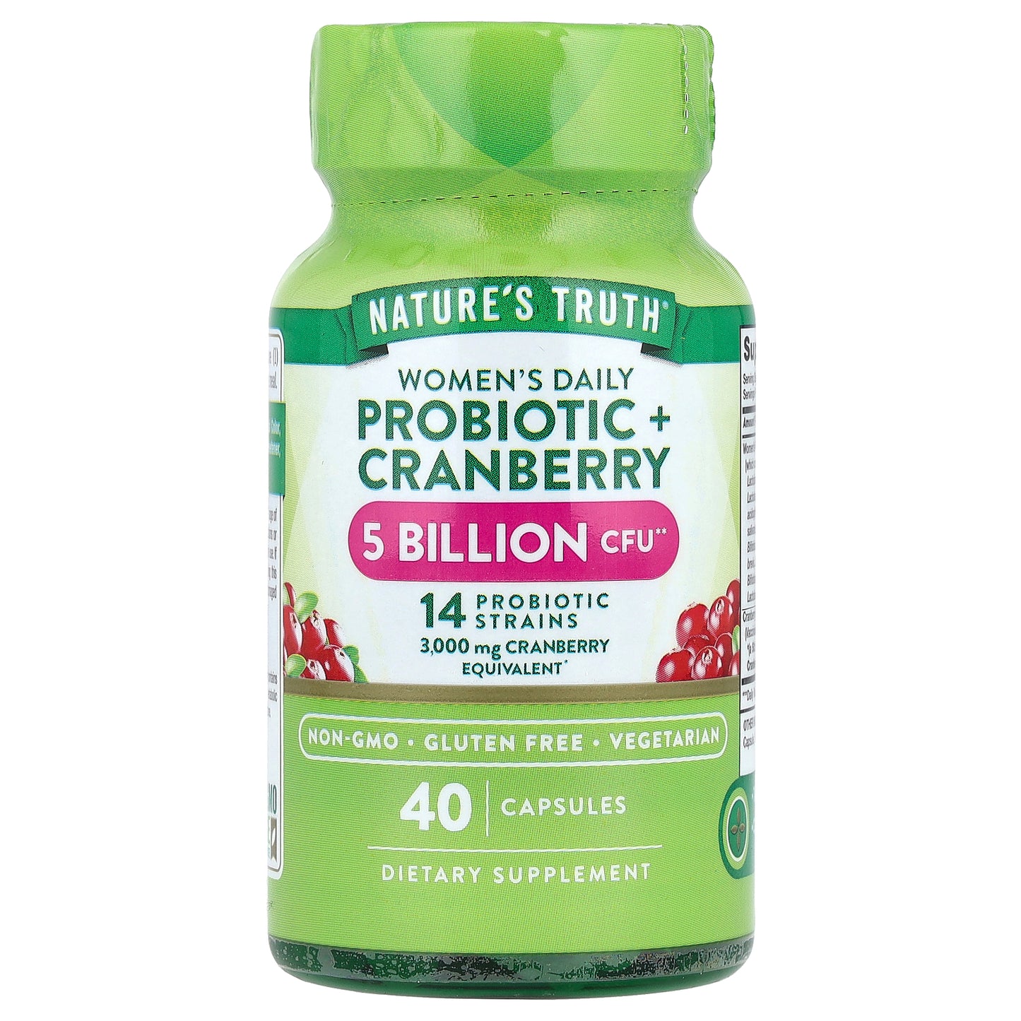 Nature's Truth, Women's Daily Probiotic + Cranberry, 40 Capsules