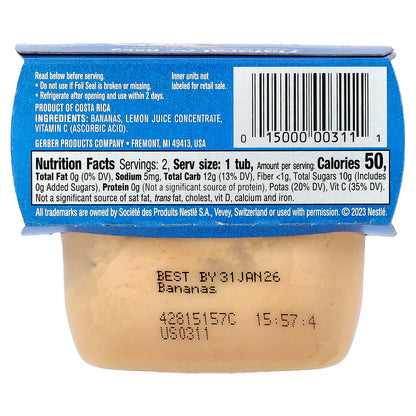 Gerber, Natural for Baby, 1st Foods®, Banana, 2 Pack, 2 oz (56 g) Each