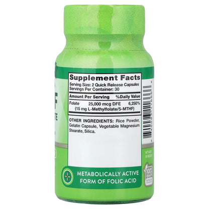 Nature's Truth, 5-MTHF L-Methylfolate, 60 Quick Release Capsules (7.5 mg per Capsule)