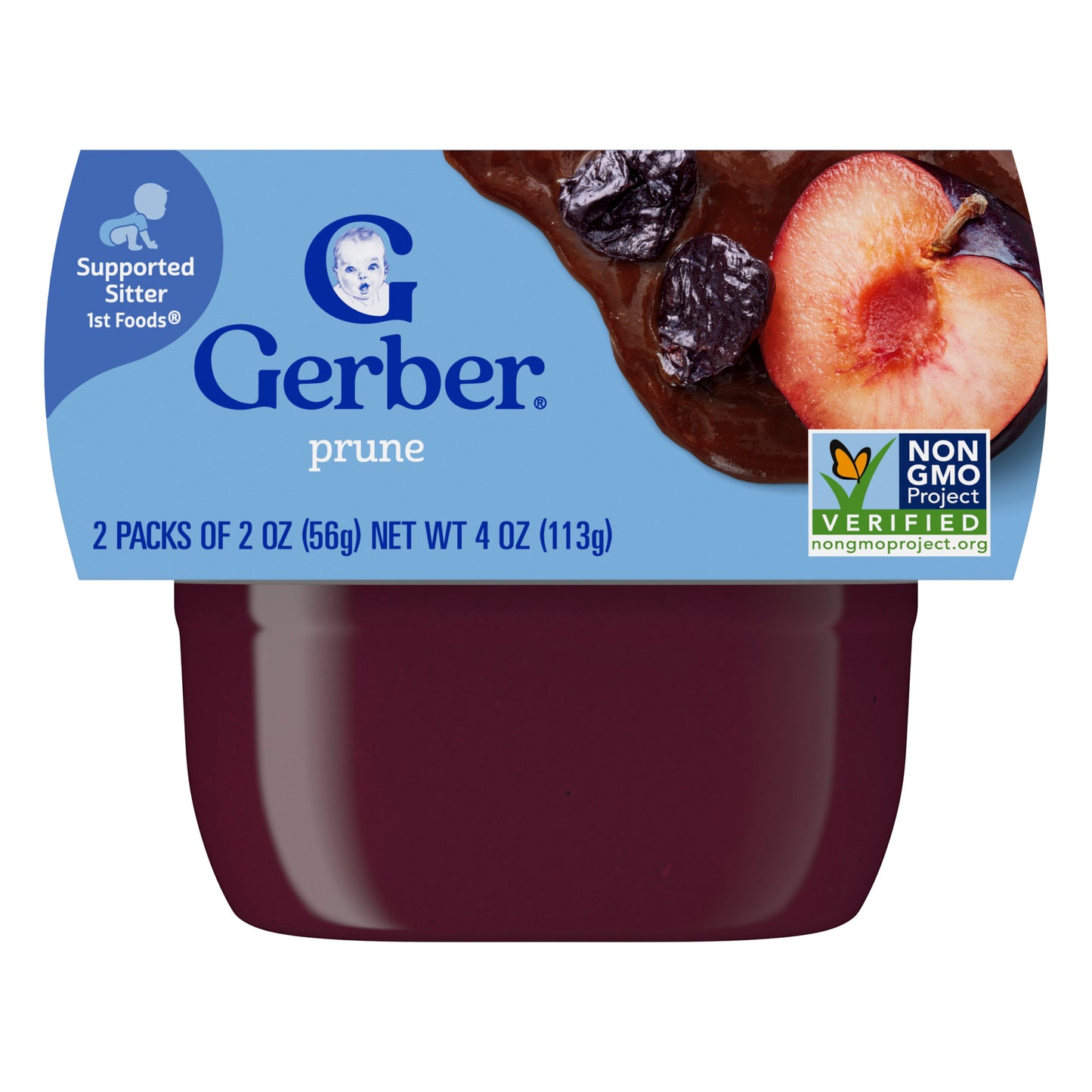 Gerber, Baby Food, 1st Foods®, Prune, 2 Pack, 2 oz (56 g) Each