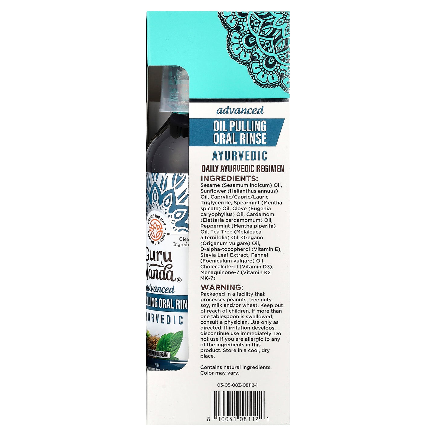 GuruNanda, Advanced Oil Pulling Oral Rinse, Ayurvedic, 3 Count