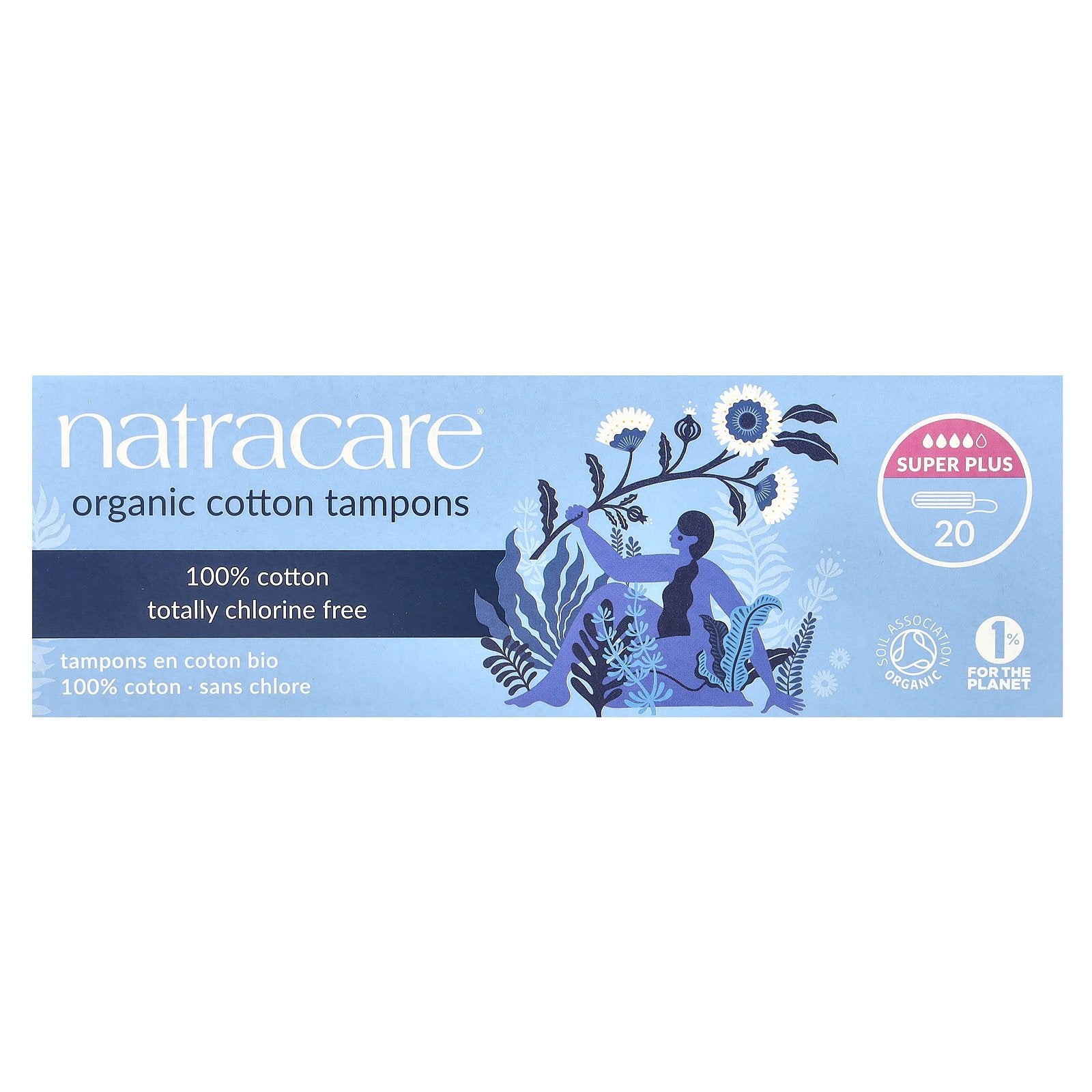 Natracare, Organic Cotton Tampons, Super Plus, 20 Tampons