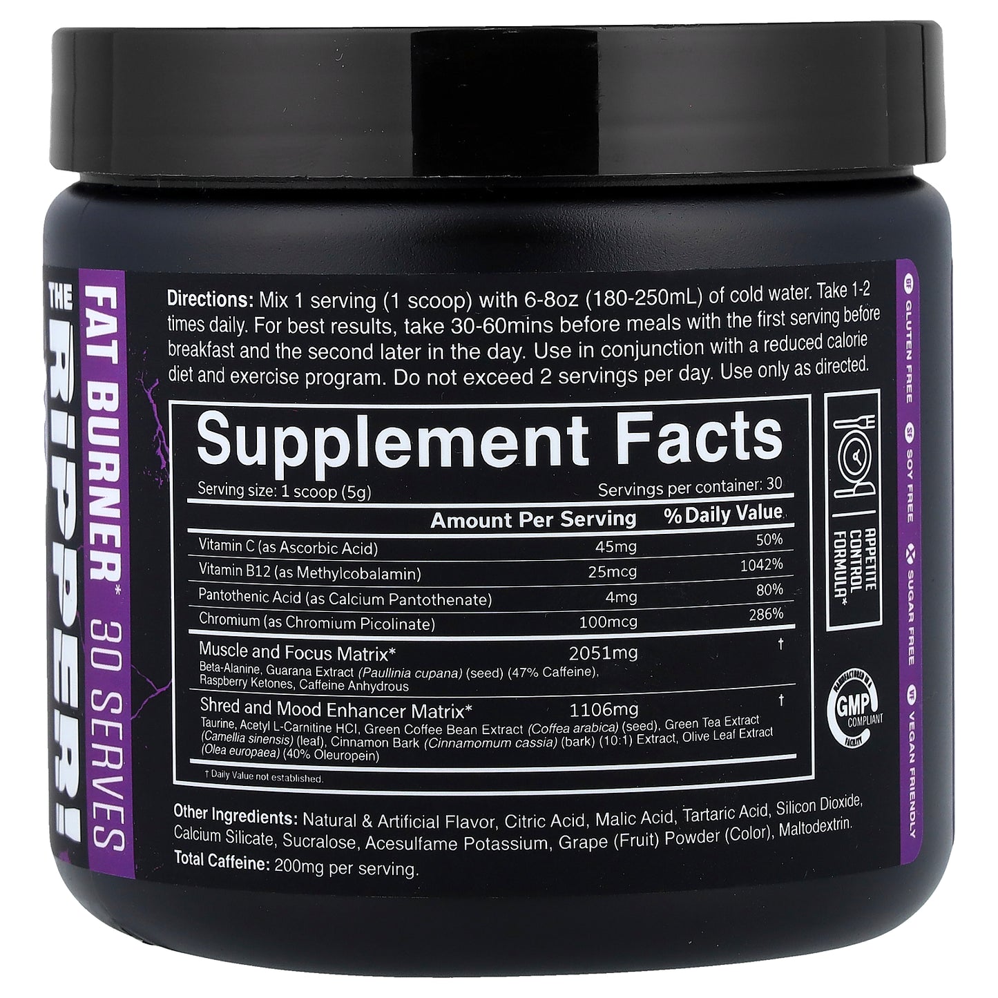 JNX Sports, The Ripper! Fat Burner, Dark Grape, 5.3 oz (150 g)