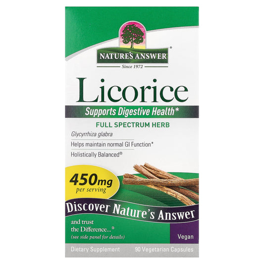 Nature's Answer, Licorice, 450 mg, 90 Vegetarian Capsules