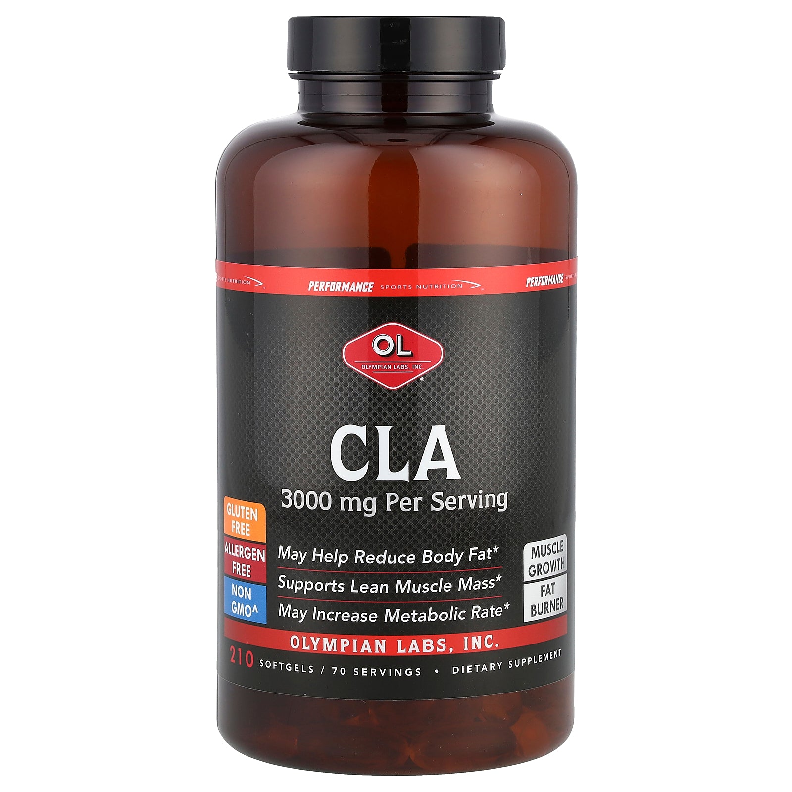 Olympian Labs, CLA, 3,000 mg, 210 Softgels (1,000 mg per Softgel)