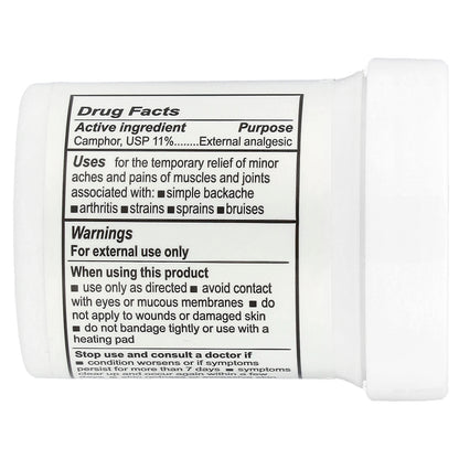 De La Cruz, Camphor Ointment 11%, Pain Relieving Rub, 2.5 oz (70.9 g)