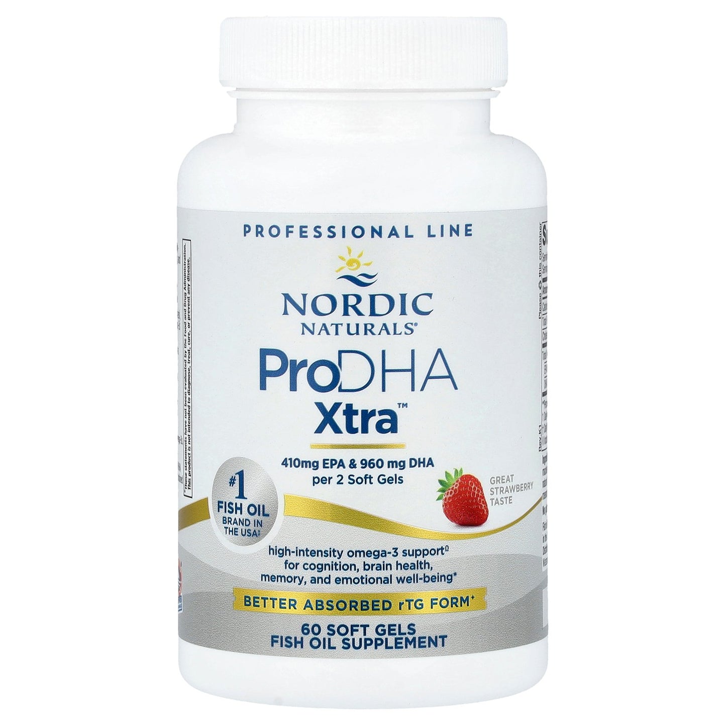 Nordic Naturals, ProDHA Xtra™, Strawberry, 60 Soft Gels
