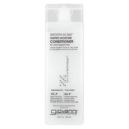 Giovanni, Smooth As Silk™, Deeper Moisture Conditioner, For Damaged Hair, 8.5 fl oz (250 ml)