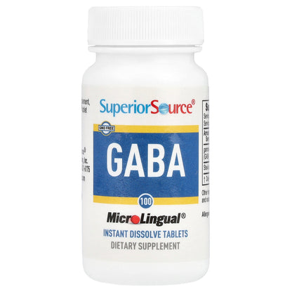 Superior Source, GABA, 100 mg, 100 MicroLingual® Instant Dissolve Tablets