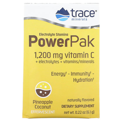 Trace, Power Pak, Pineapple Coconut, 30 Stick Packs, 0.22 oz (6.1 g) Each