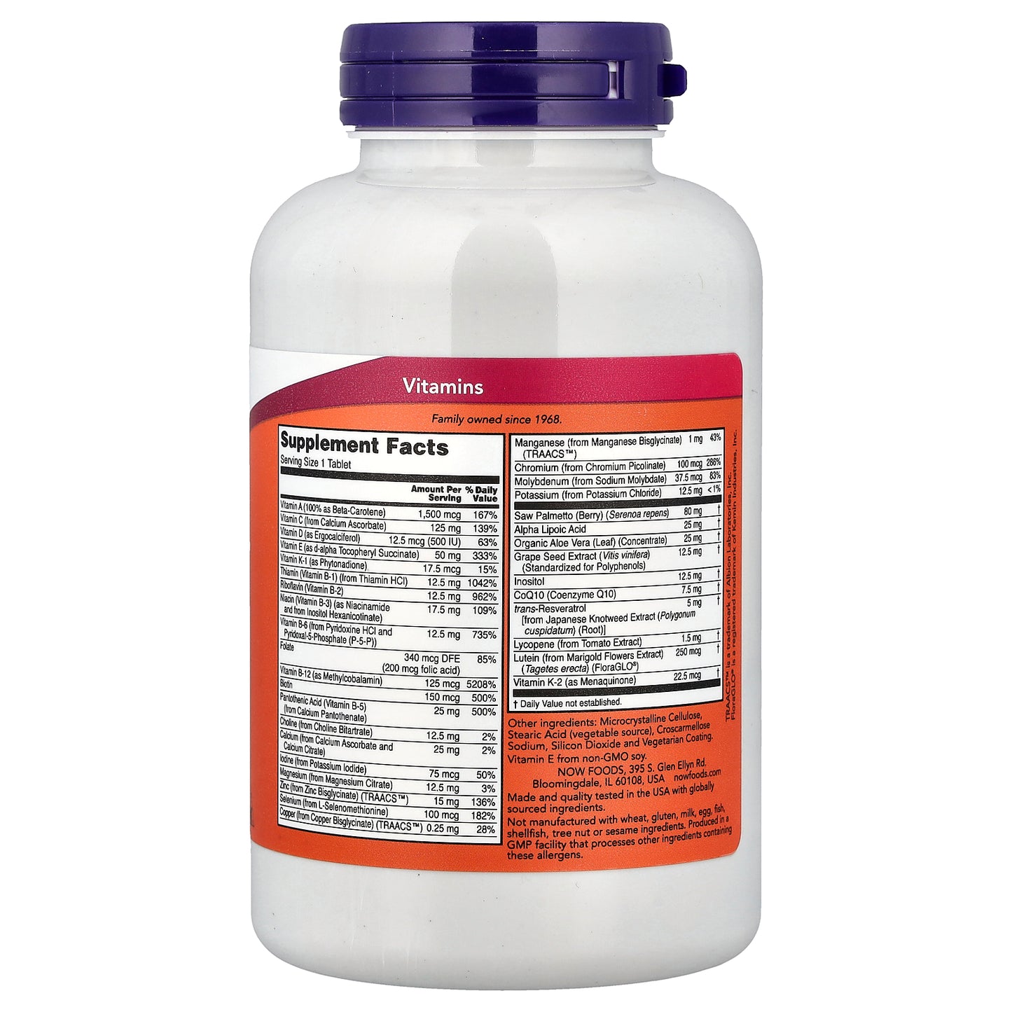 NOW Foods, Adam™, Superior Men's Multi, 120 Tablets