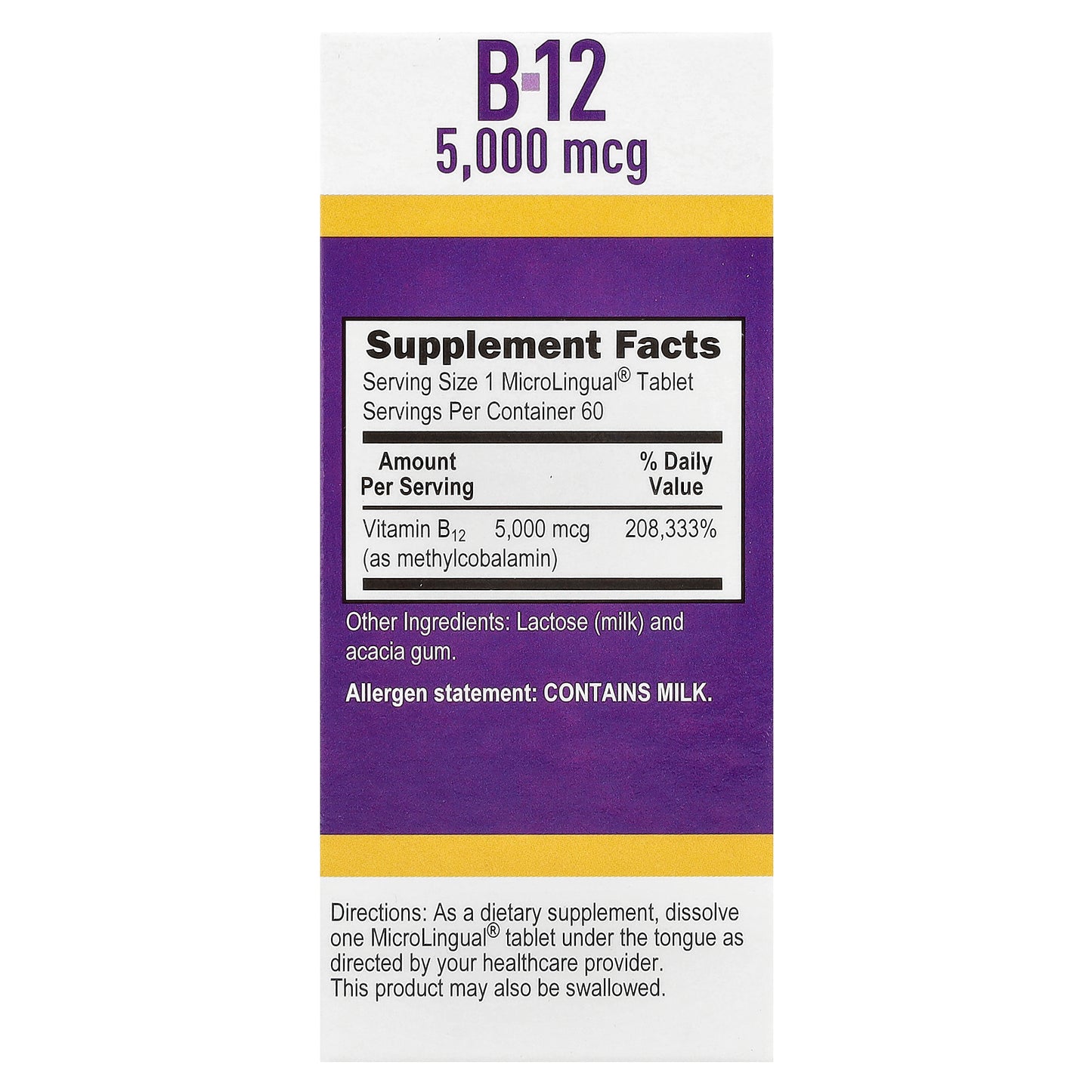 Superior Source, Methylcobalamin B-12, 5,000 mcg, 60 MicroLingual® Instant Dissolve Tablets