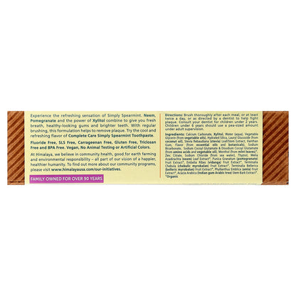 Himalaya, Botanique, Complete Care Toothpaste, Simply Spearmint, 5.29 oz (150 g)