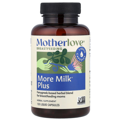Motherlove, Breastfeeding, More Milk Plus, 120 Liquid Capsules