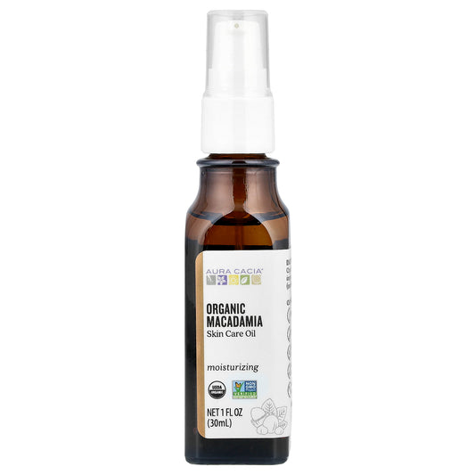 Aura Cacia, Skin Care Oil, Organic Macadamia, 1 fl oz (30 ml)