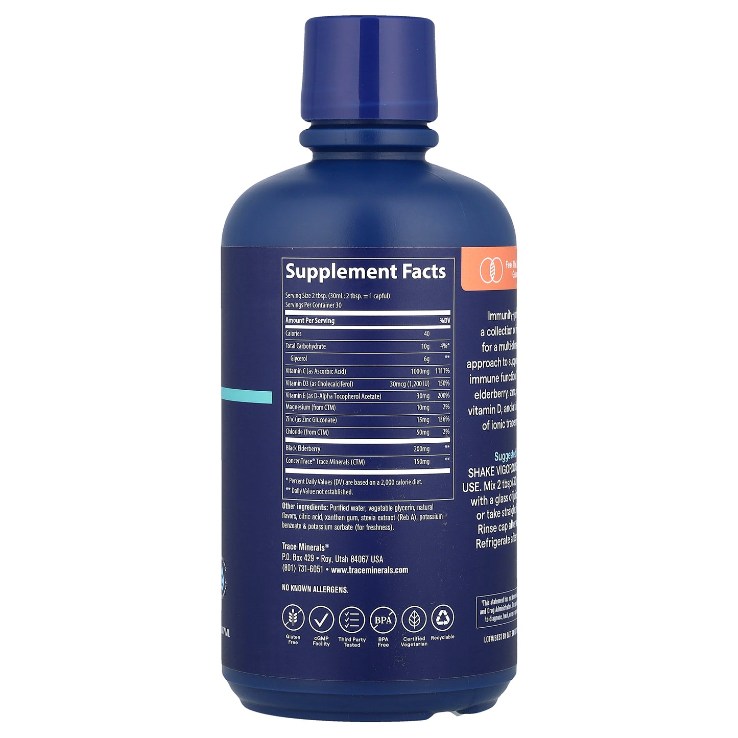 Trace, Liquid Immunity+, Mixed Berry, 30 fl oz (887 ml)