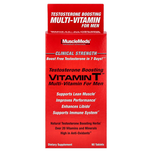 MuscleMeds, Vitamin T™, Testosterone Boosting Multi-Vitamin For Men, 90 Tablets