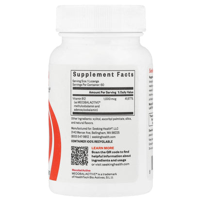 Seeking Health, Methyl B12, 1,000 mcg, 60 Lozenges