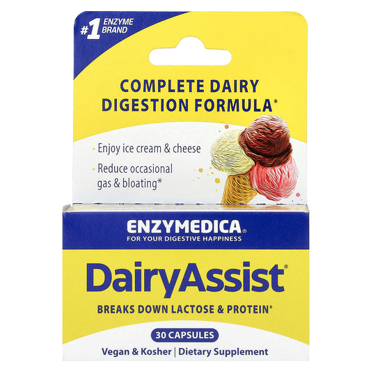 Enzymedica, DairyAssist®, 30 Capsules