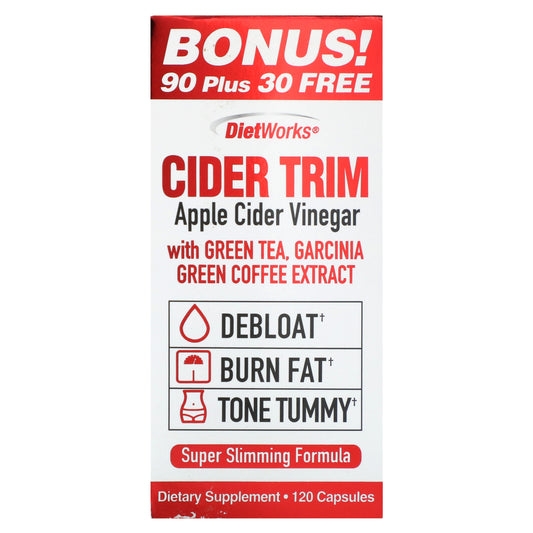 DietWorks, Cider Trim, Apple Cider Vinegar, 120 Capsules