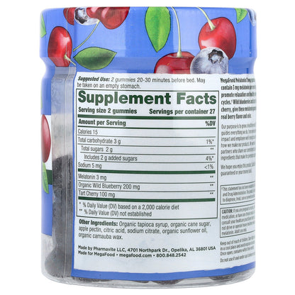 MegaFood, Melatonin, Berry, 54 Gummies