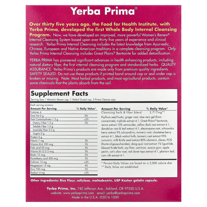 Yerba Prima, Women's Renew® Internal Cleansing, 3 Part Program, 300 Capsules