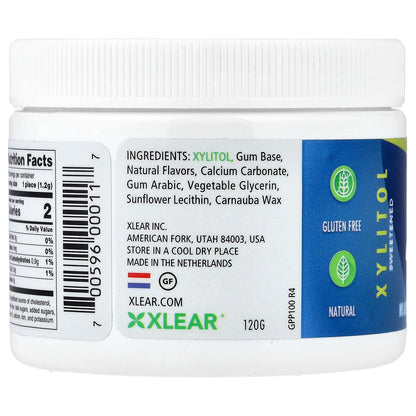 Xlear, Spry®, Dental Defense System, Sugar-Free Gum, Natural Peppermint, 100 Pieces