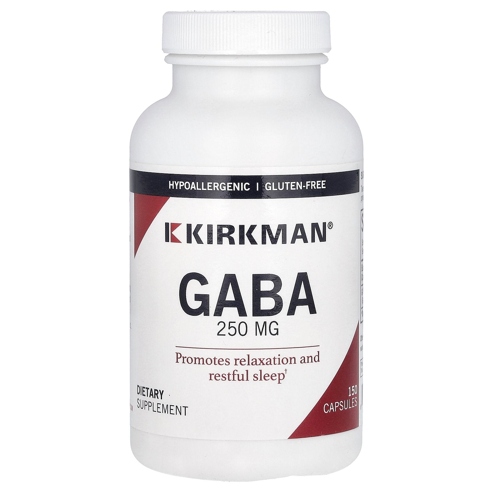 Kirkman Labs, GABA, 250 mg, 150 Capsules