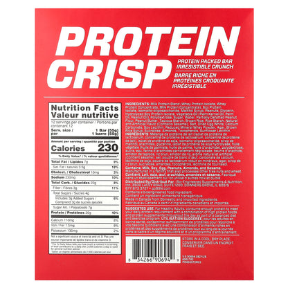 BSN, Protein Crisp, Peanut Butter Crunch, 12 Bars, 1.94 oz (55 g) Each