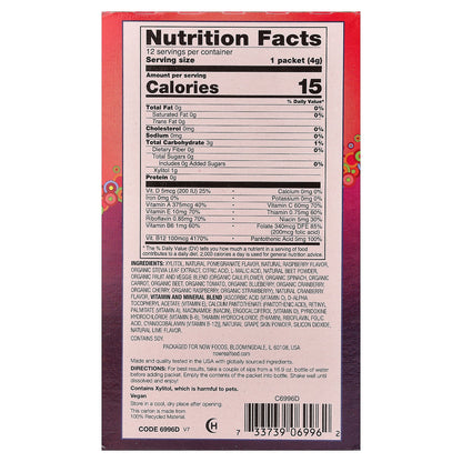 NOW Foods, Real Food, Slender Sticks™, Pomegranate Berry, 12 Sticks, 0.14 oz (4 g) Each