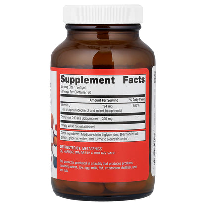 Metagenics, CoQ10 ST®, 200 mg, 60 Softgels