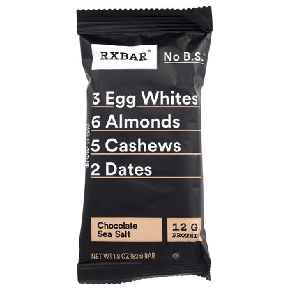RXBAR, Protein Bar, Chocolate Sea Salt, 12 Bars, 1.8 oz (52 g) Each