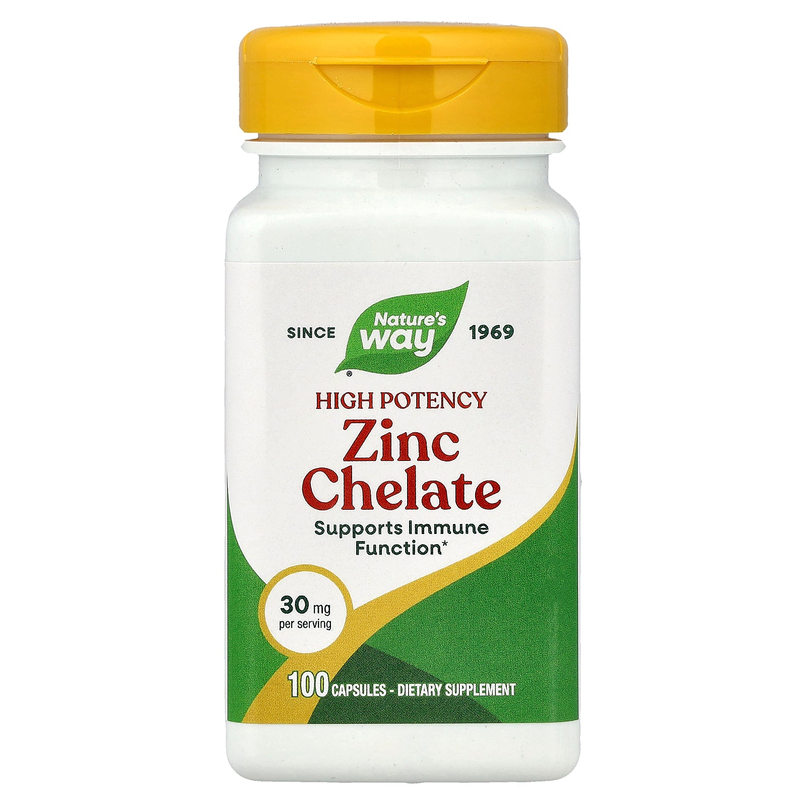 Nature's Way, Zinc Chelate, 30 mg, 100 Capsules