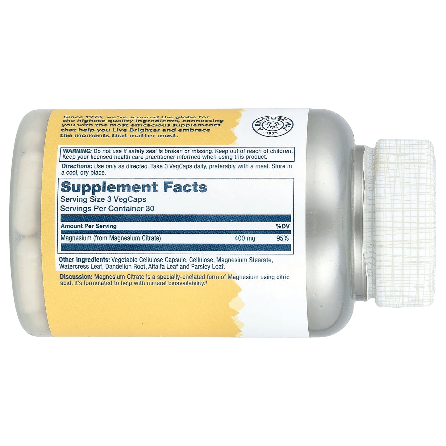 Solaray, Magnesium Citrate, 90 Capsules (133 mg per Capsule)