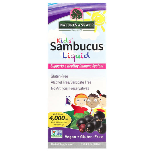 Nature's Answer, Kid's Sambucus Liquid , 4,000 mg, 4 fl oz (120 ml)