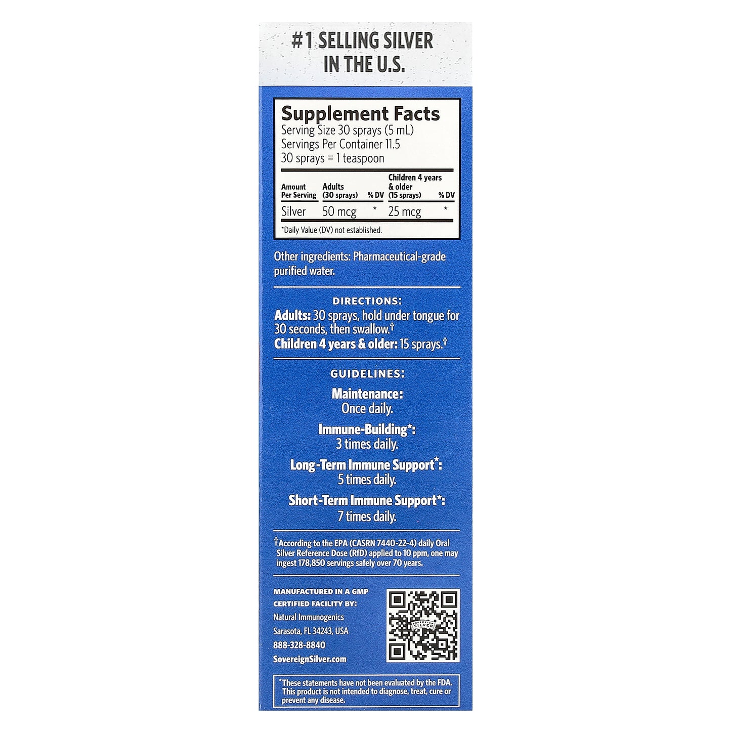 Sovereign Silver, Bio-Active Silver Hydrosol™, Fine Mist Spray, 10 PPM, 2 fl oz (59 ml)