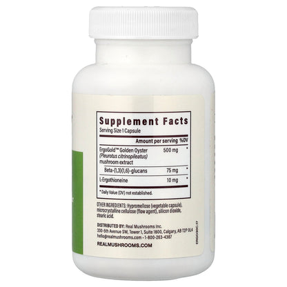 Real Mushrooms, ERGO + L-Ergothioneine, 60 Capsules