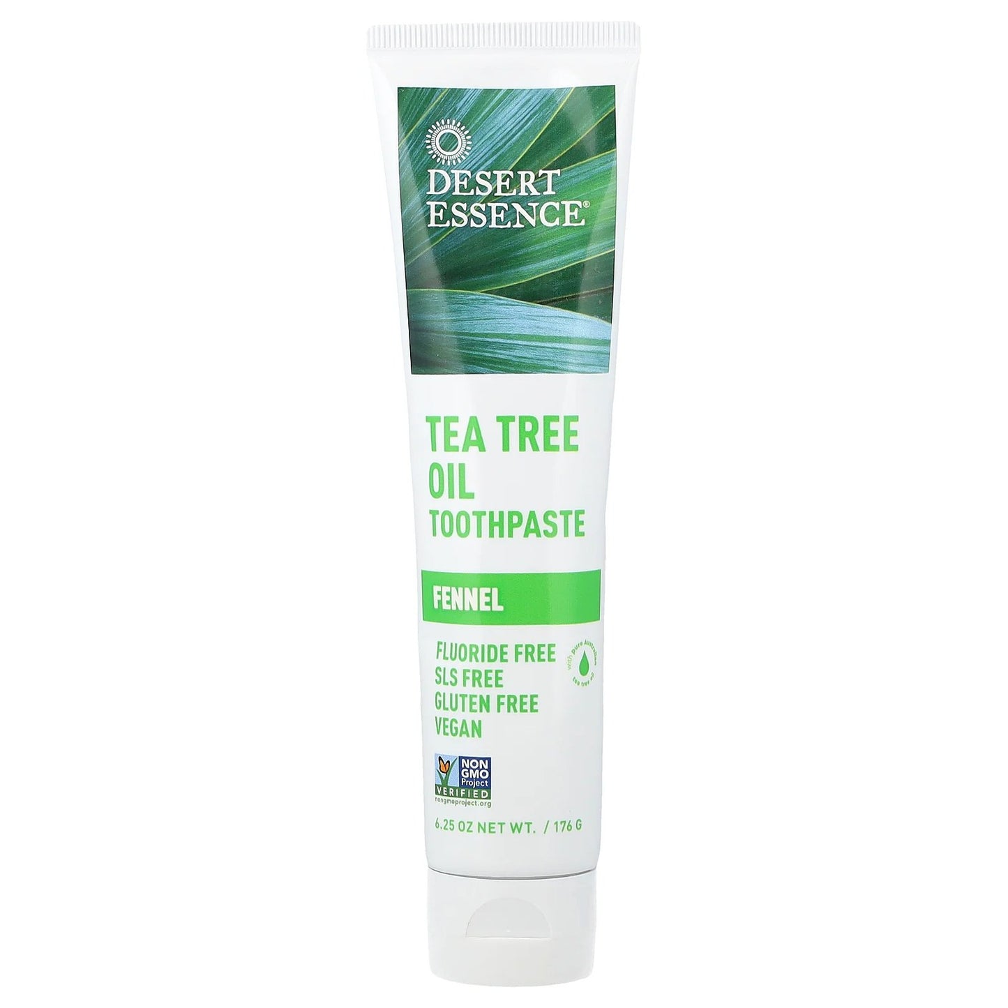 Desert Essence, Tea Tree Oil Toothpaste, Fennel, 6.25 oz (176 g)