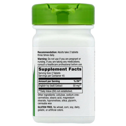 Nature's Way, Ivy Extract, 90 Vegan Tablets (25 mg per Tablet)