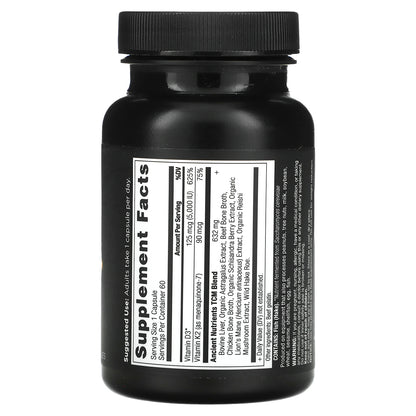 Ancient Nutrition, Vitamin D, 125 mcg (5,000 IU), 60 Capsules