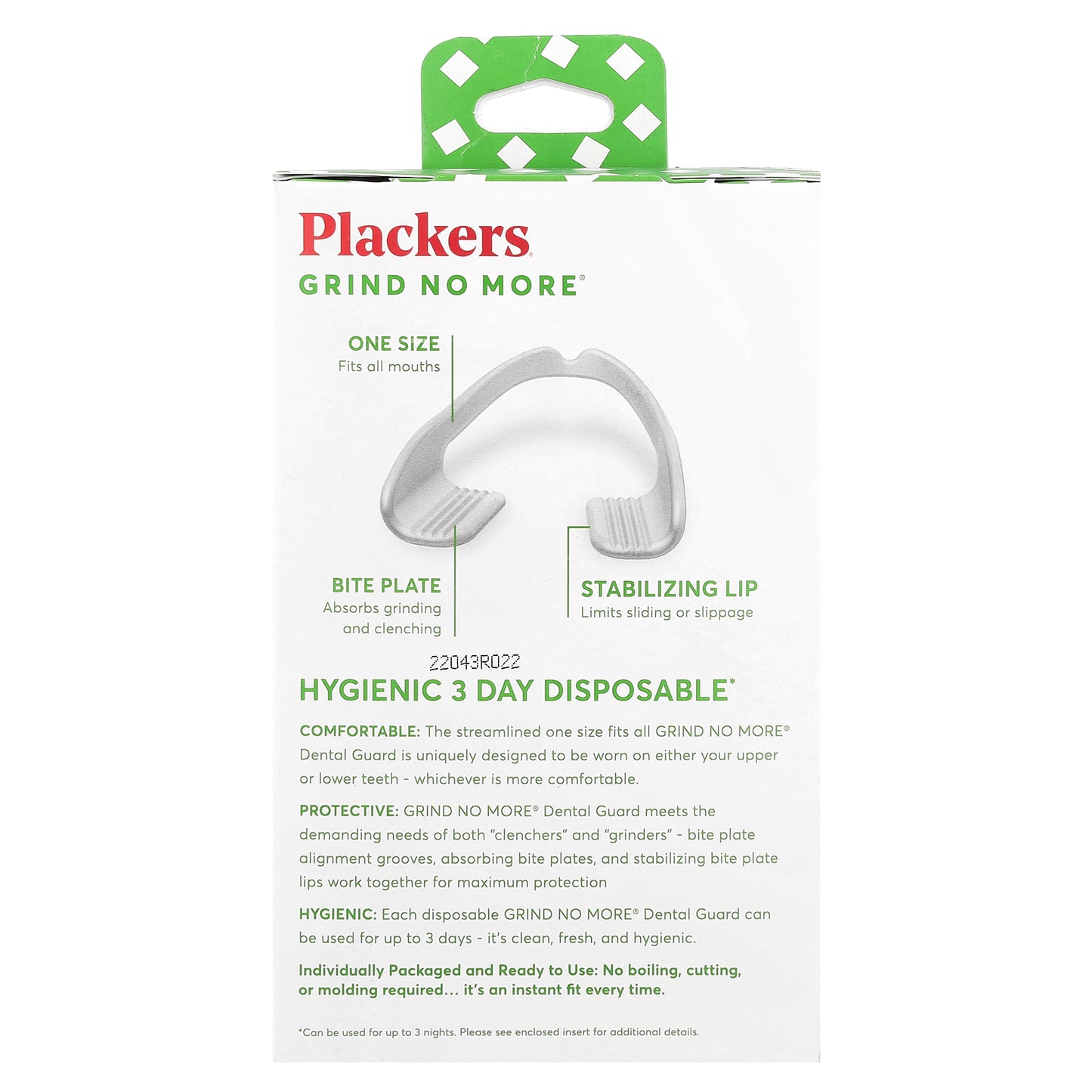Plackers, Grind No More®, Disposable, Dental Guards, 16 Count