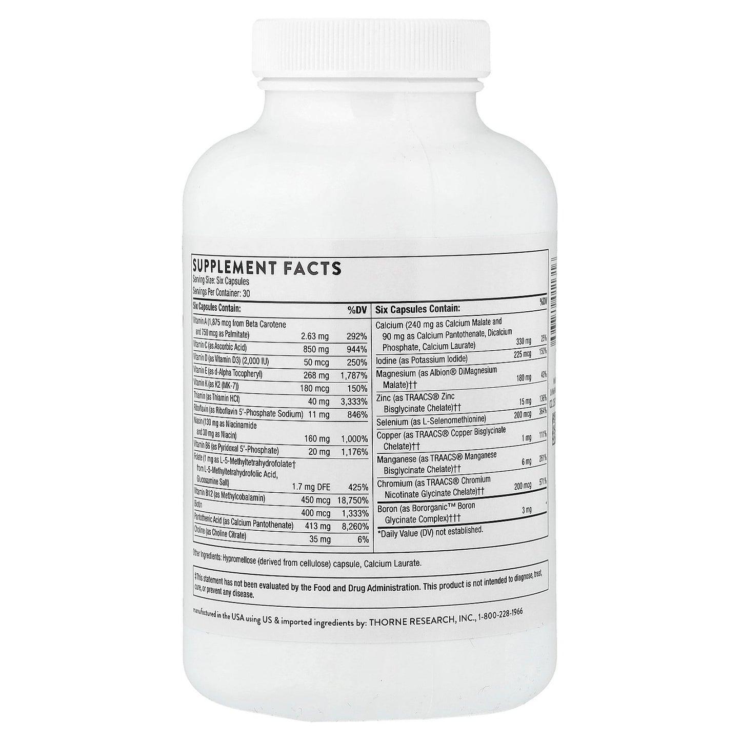 Thorne, Women's Multi 50+, 180 Capsules